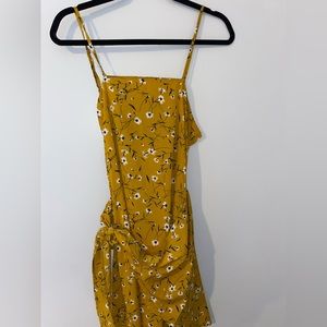 wrap floral print dress